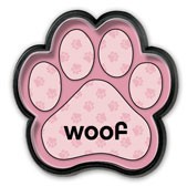 Woof Paw Magnet - Pink